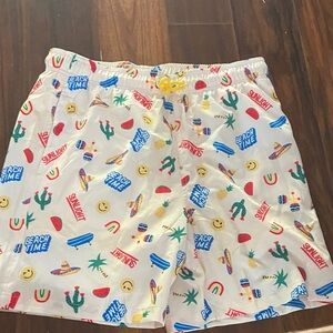 Colorful Beach Print Shorts